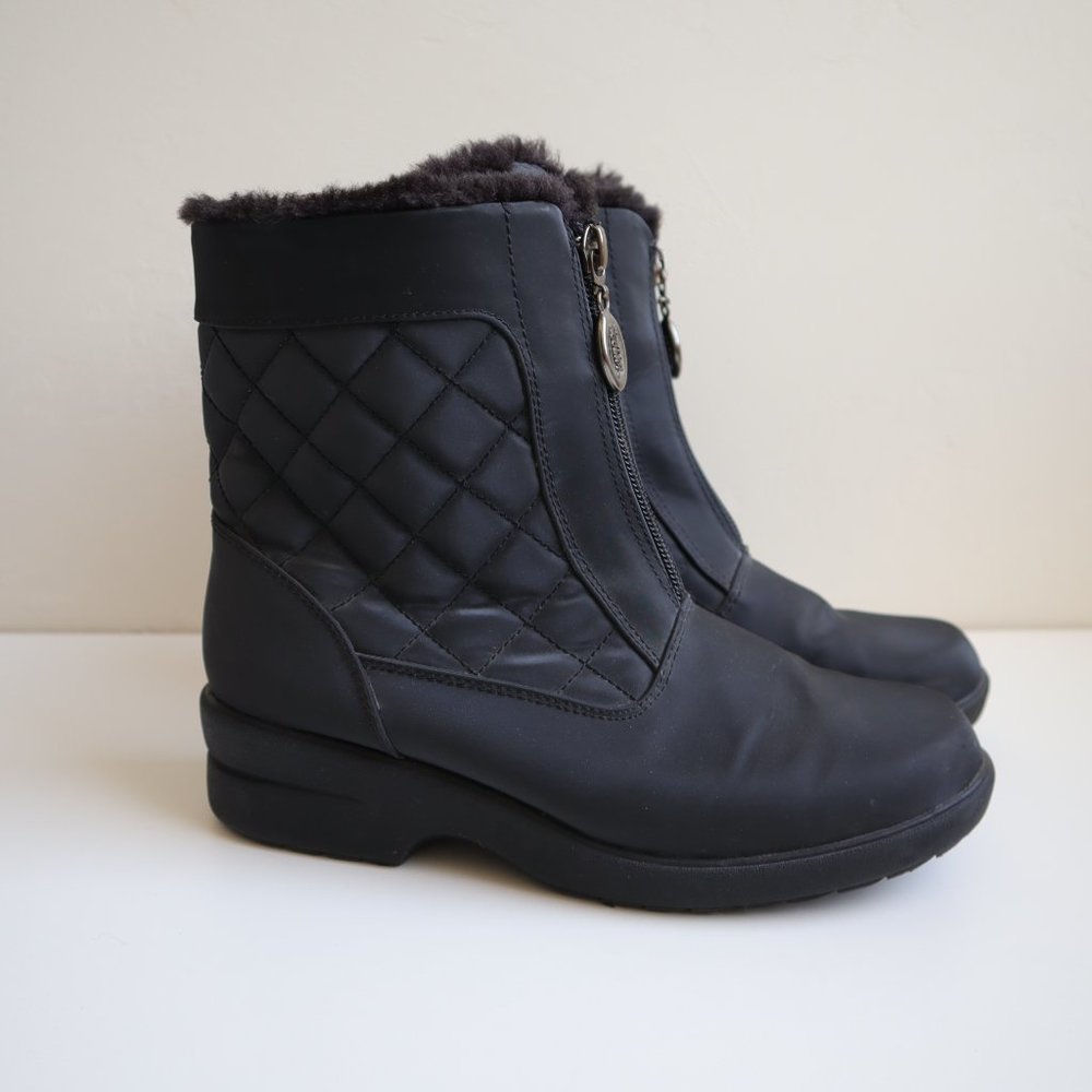 Boston Accent Weatherproof Ankle Boots, Non-skid Soles and Heels, Size 7